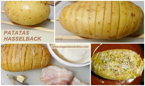 Receta patatas hasselback