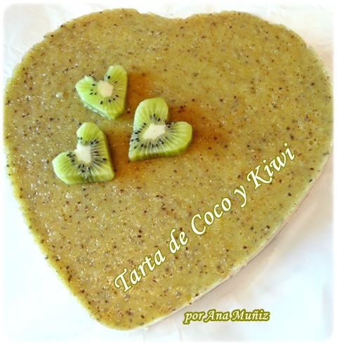 Tarta de coco y kiwi
